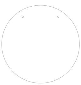 mdf sublimatie cirkel met 2 gaatjes