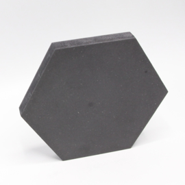 18mm hexagon 8x7cm zwart