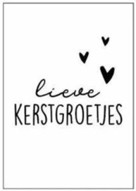 cadeaukaartje lieve kerstgroetjes