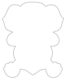 populieren multiplex 18mm olifant met hart 16,3x20cm