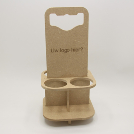 kadoverpakking voor vier bierflesjes met handvat(mdf)