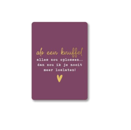 cadeaukaartje als een knuffel