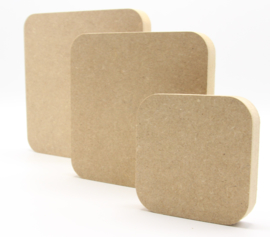 MDF blok 9,6x9,6 cm of 15x15cm of 18x18 cm