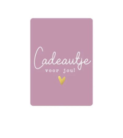 cadeaukaartje cadeautje voor jou