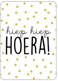 cadeaukaartje hiep hiep hoera