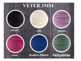 suede veter 3mm per meter