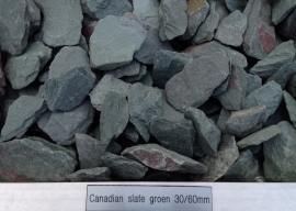 Canadian Slate groen 30/60 mm  0,7 m3   1000 kg