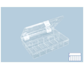 Kunststof assortimentskist PS-COMPACT 7-vaks