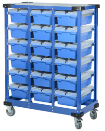 Materiaalwagen met 18 bakken