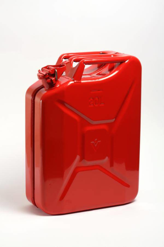 chef Uitputting Groene bonen 20 liter rood | Metalen brandstof jerrycans | Koetsveld B.V.