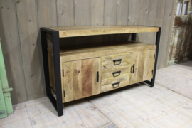 Mangohouten dressoir met lade 135 cm