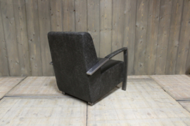 Industriële Fauteuil Geschuurd Leer