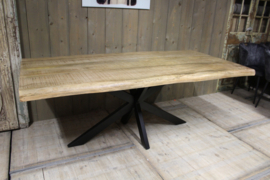 Mango houten boomstam eettafel 160x90cm