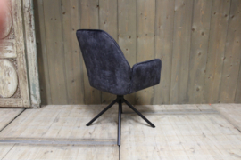 Eetkamerstoel Gaby antraciet velvet