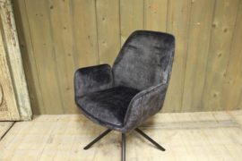 Eetkamerstoel Gaby antraciet velvet