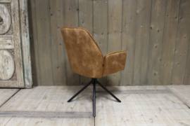 Eetkamerstoel Gaby geel velvet