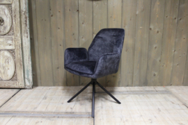 Eetkamerstoel Gaby antraciet velvet