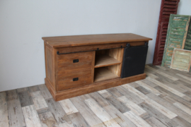 Teakhouten tv meubel industrieel 160 cm