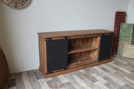 Teakhouten dressoir industrieel 200 cm