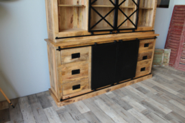Mangohouten shopcabinet 200 cm