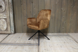 Eetkamerstoel Gaby geel velvet