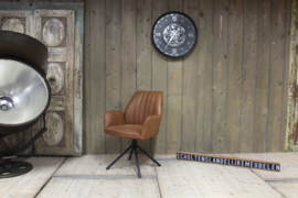 Industriële Stoel Henk Bull leer Cognac