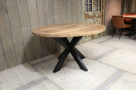 Mangohouten ronde eettafel 130 cm