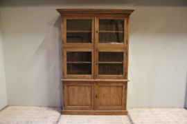 Teakhouten glas cabinet 146 cm