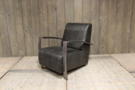 Industriële Fauteuil Geschuurd Leer