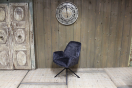 Eetkamerstoel Gaby antraciet velvet