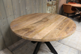 Mangohouten ronde eettafel 120 cm