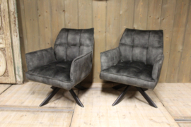 Draaifauteuil velvet groen 360 graden