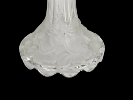 Vintage - kristal - geslepen glas - bloemmotief - tafellamp - 90's