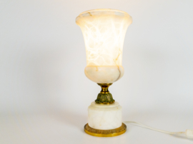 Pegasam - Alabast - natuursteen - tafellamp - tafellamp - Spanje  - kelklamp - 1970