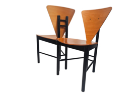 Italian design - driehoekig design - gebogen multiplex - Italie - 80's