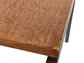 Side table - Cees Braakman stijl - fineer - metaal - Holland - 60s