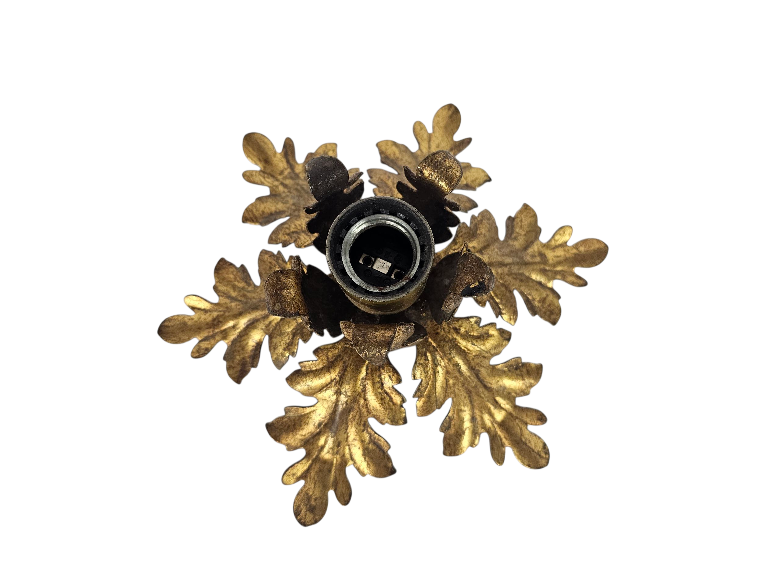 Studio  Banci Firenze - applique - plafondlamp - goudkleurig - Italie - 70's