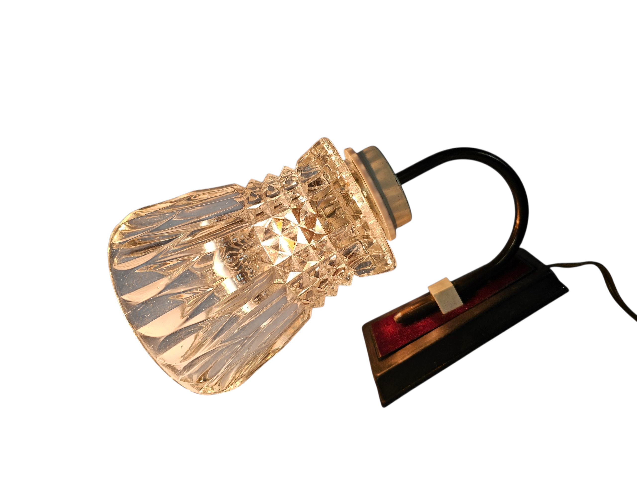 Vintage muurlamp - koper - messing - kristal - Holland - 60's