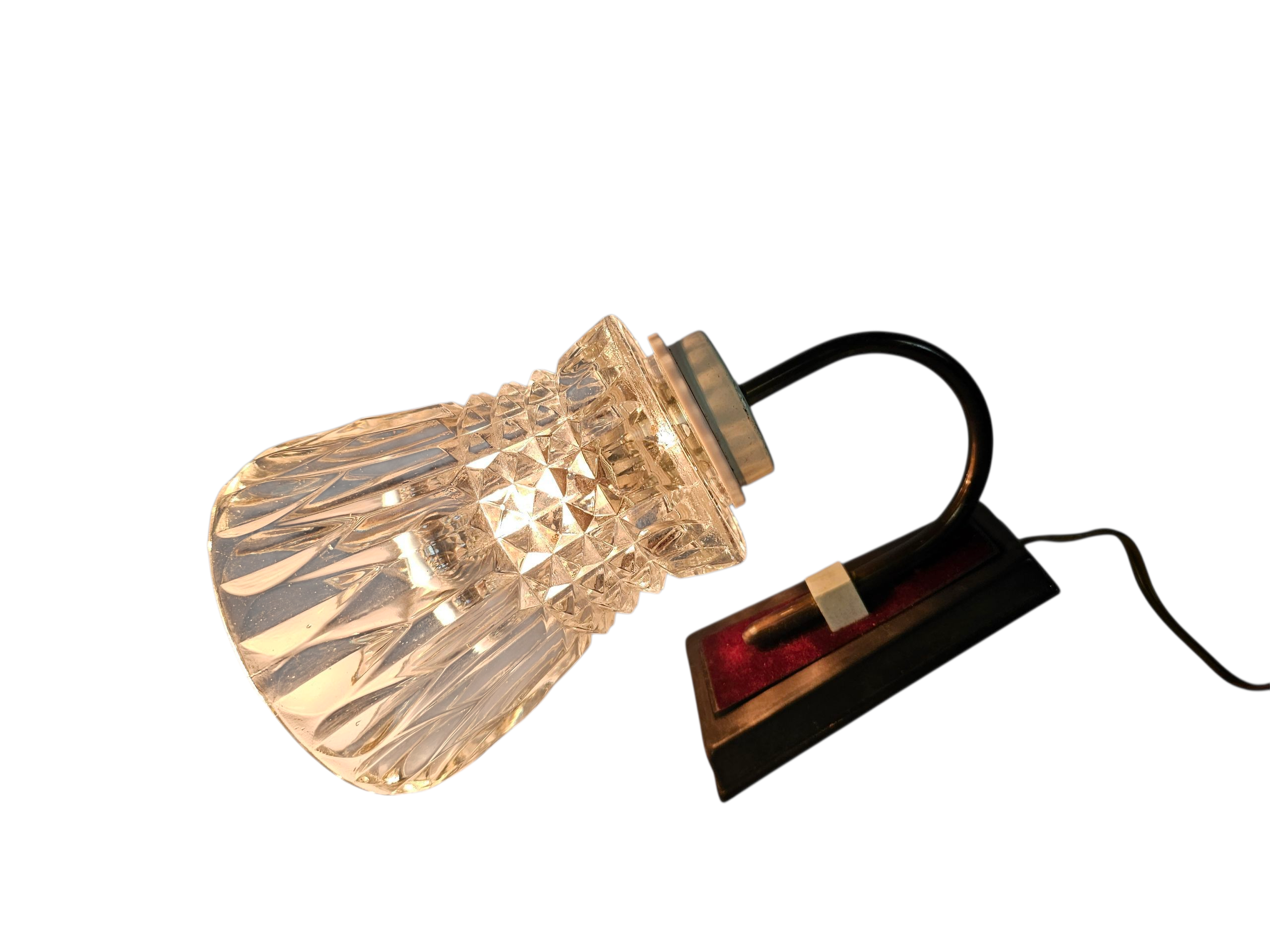 Vintage muurlamp - koper - messing - kristal - Holland - 60's