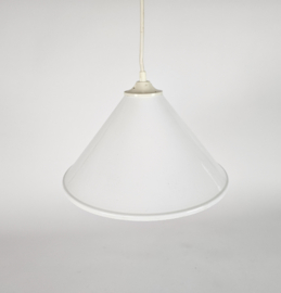 Ikea - hanglamp -  emaille - wit - metaal - 80's