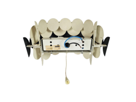 Doria Leuchten - wit/grijs metaal - trekpendel wandlamp - W-Germany - 60's