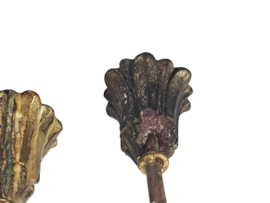 Palladio -  wandkandelaars (2) - hout - verguld - Italie - 3e kwart 20e eeuw