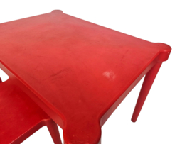 Ikea - model Utter - design Knut & Marianne Hagberg - kindertafeltje en stoel - 90's