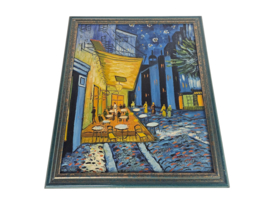 Reproductie Vincent van Gogh - 'Terras 'Place du Forum' - olieverf op doek - gesigneerd