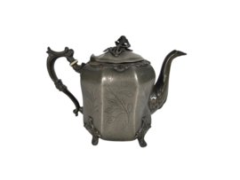 Victorian -Cartwhright & Son -  theepot - tin - gegraveerd - 19e eeuw