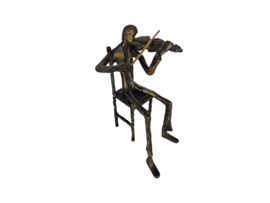 Violist -  Brons - verbronsd -  metaal - 21e eeuw