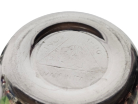 Nanni Italy P&B  - RVS  -  2 x design dubbelwandige espresso kop en schotel - Italie - 1980's