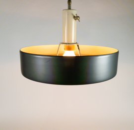 Anvia Almelo - J. Hoogervorst - "model 4017"  - Ufo hanglamp -  antraciet - Dutch design - 60's