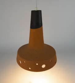 Vintage hanglamp - keramiek - Fat Lava -  trekschakelaar - West Germany - 70's