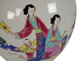 Chinese Gember pot - Family Rose - handbeschilderd - 2e helft 20e eeuw